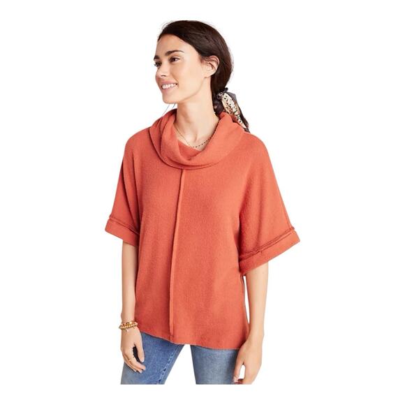 Anthropologie Tops - Anthropologie Danica Hacci Top Sweatshirt Large NWT Oversized Cowl Neck